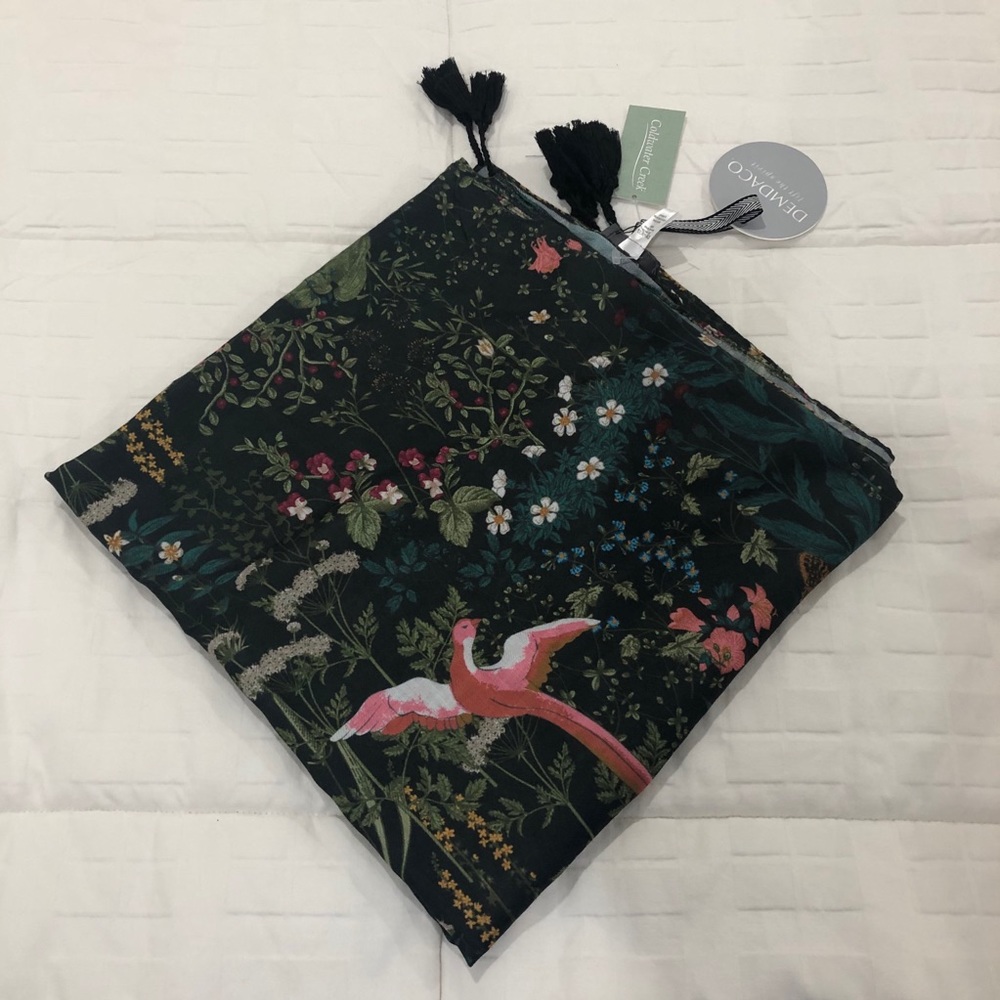 Demdaco Floral Ruana Shawl